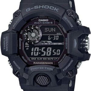 Casio Men’s Tactical Rangeman G-Shock Solar Atomic Watch, Black/Black