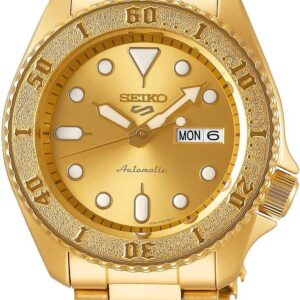 SEIKO SRPE74 5 Sports Men’s Watch Gold-Tone 42.5mm Stainless Steel