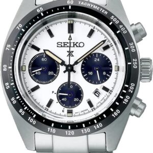 SEIKO Prospex Speedtimer Solar Chronograph Sports White Dial Watch SSC813P1