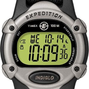 Timex Unisex T47852 Expedition Mid-Size Digital CAT Black Fast Wrap Strap Watch