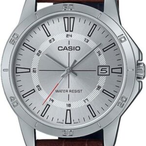 Casio Men’s Analog Quartz Watch with Leather Strap MTP-V004L-7CUDF