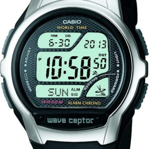 Casio Men’s WV58A-1AVCR Waveceptor Black Resin Band Digital Watch