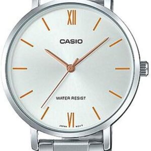 Casio LTP-VT01D-7B Women’s Standard Minimalistic Stainless Steel Silver Dial Watch
