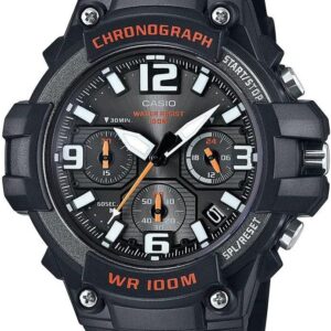 Casio Men’s MCW100H Heavy Duty Design Watch – Black/Orange