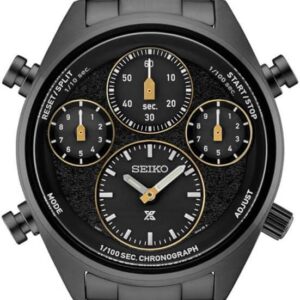 SEIKO Men’s Black Dial Stainless Steel Band Prospex Speedtimer Limited Edition Chronograph Solar Quartz Watch