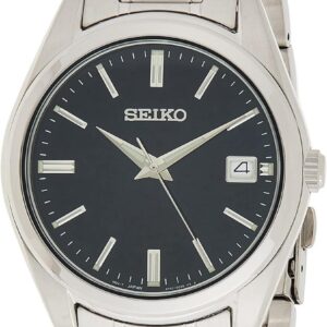 Seiko Men’s Essentials Japanese Quartz With Stainless Steel Strap, Silver