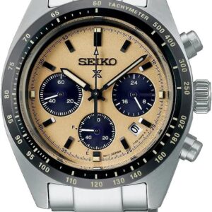 Seiko Prospex Speedtimer Solar Chronograph Sports Beige Dial Watch SSC817P1