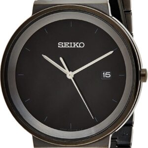 Seiko Men’s Essential CONTEMP Black ION Finish Wristwatch
