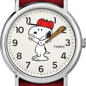 Timex Unisex TW2R41400 Weekender 38mm Peanuts Snoopy Nylon Strap Watch