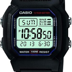 Casio W800H Series Unisex Digital Watch – Black