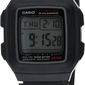 Casio Men’s F201WA-1A Black Resin Multi-Function Alarm Sport Watch