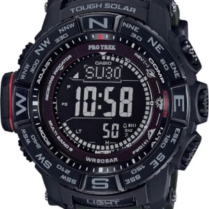 Casio PRW3500 Series Pro Trek Watch – Black/Black