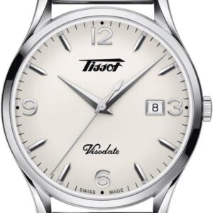 Tissot Unisex-Adult Viso Date Stainless Steel Dress Watch Grey T1184101127700