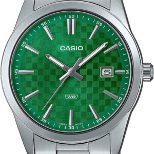 Casio MTP-VD03D-3A1 Men’s Standard Stainless Steel Green Dial Analog Watch