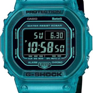 Casio DWG5600G-2 Men’s Transparent Blue Bluetooth Alarm Chronograph G Shock Watch