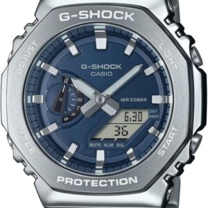 Casio G-Shock Octagonal Navy Blue Stainless Steel Watch GM2110D-2B