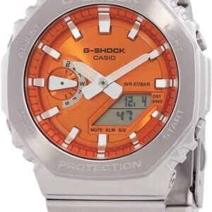 Casio G-Shock Octagonal Orange Stainless Steel Watch GM2110D-4A