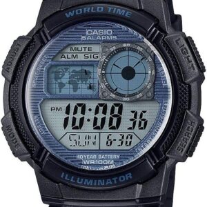 Casio Men’s Quartz Watch with Resin Strap, Black, 19.4