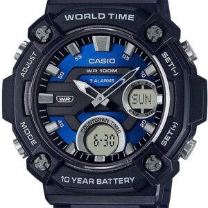 Casio 10 Year Battery World Time Countdown Timer Analog-Digital Watch
