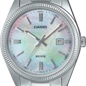 Casio MTP1302DS-7AV Men’s Standard Classic Stainless Steel MOP Dial Date Analog Watch