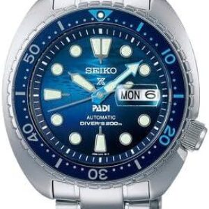 SEIKO Men’s Blue Dial Silver Stainless Steel Band Prospex Sea Automatic Analog Watch