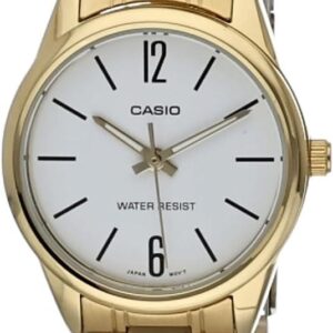 Casio LTP-V002G-1B Women’s Analog Gold Tone Black Easy Reader Dial Date Watch
