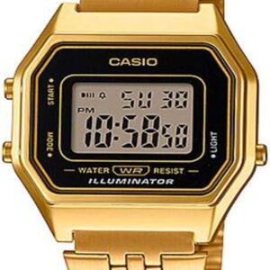 Casio Women’s Digital Watch with Stainless Steel Strap – LA680WGA-1D