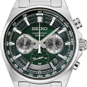 SEIKO Men’s Essentials Chrono SS GRN Watch