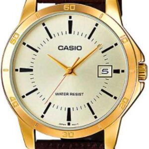 Casio Men’s MTP-V004GL-9A Date Quartz Watch with Genuine Leather