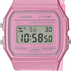 Casio Quartz Watch with Resin Strap, Pink, 20 (Model F-91WS-4CF)