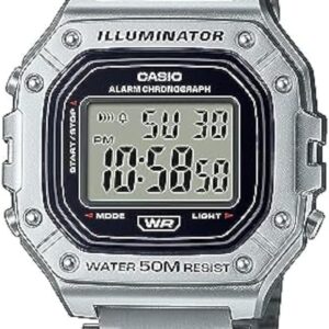 Casio Men’s Quartz Sport Watch with Resin Strap, Silver, 28