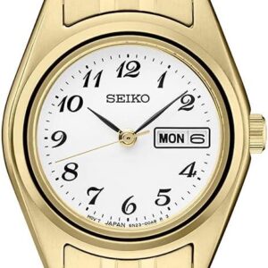 SEIKO Watch for Women – Essentials – Day/Date Calendar, Two-Tone Stainless Steel