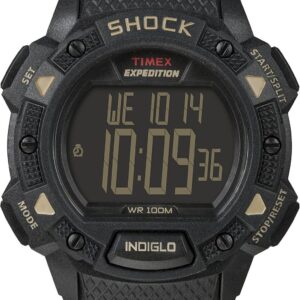 Timex Men’s T49896 Expedition Base Shock Blackout Resin Strap Watch