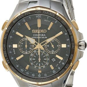 SEIKO Men’s COUTURA TT Radio Sync Solar Watch – SSG022