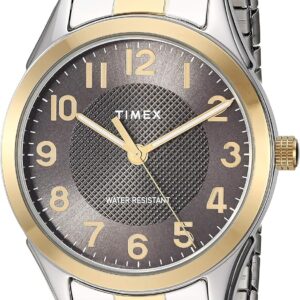 Timex Men’s TW2T45900 Briarwood 40mm Two-Tone/Black Stainless Steel Expansion Band Watch