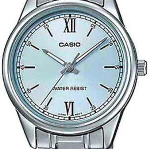 Casio LTP-V005D-2B3 Women’s Standard Stainless Steel Pale Blue Dial 3-Hand Analog Watch