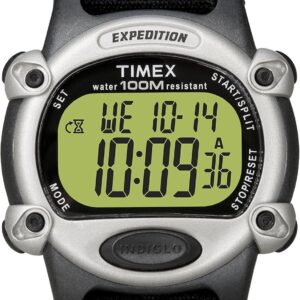 Timex Men’s T48061 Expedition Full-Size Digital CAT Black Fast Wrap Strap Watch