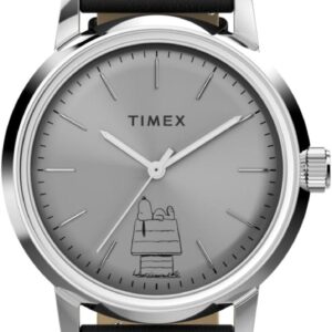 Timex Men’s Analogue Automatic Watch Peanuts Marlin, Black, Bracelet