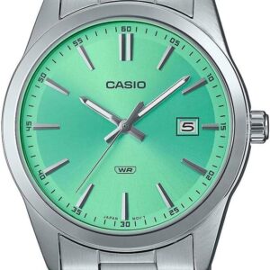 Casio MTP-VD03D-3A2 Men’s Standard Stainless Steel Light Green Dial Watch