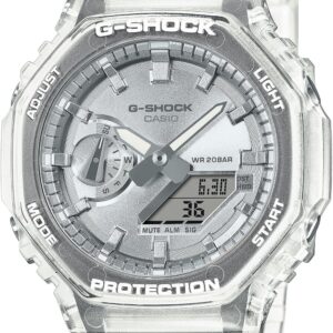 Casio G-Shock Octagonal Silver Dial Translucent Resin Watch GA2100BM-7A8