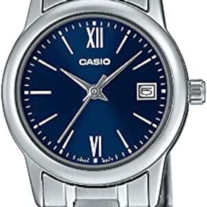Casio LTP-V002D-2B3 Women’s Standard Stainless Steel Blue Dial Date Watch