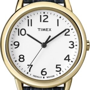 Timex Women’s T2N954 South Street Blue Croco Pattern Leather Strap Watch