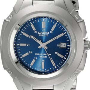 Casio Men’s MTP3050D-2AV Classic 10-Year Battery Stainless Steel Dress Watch