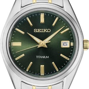 Seiko Men’s Essential TI TT Green Dial Watch