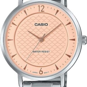 Casio LTP-VT04D-4A Women’s Minimalistic Stainless Steel Peach Dial Watch