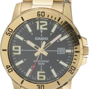 Casio Classic Gold-Tone Stainless Steel Band Date Indicator Watch