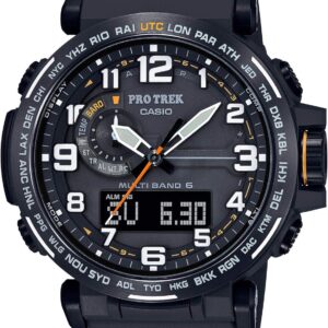 Casio Men’s PRO Trek Stainless Steel Quartz Watch with Resin Strap