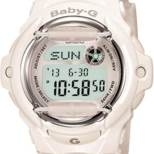 Casio Women’s Baby G Quartz Watch with Resin Strap, White