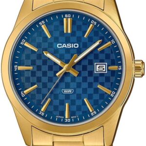 Casio MTP-VD03G-2A Men’s Standard Gold Tone Stainless Steel Blue Dial Watch