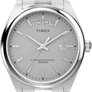 Timex Men’s Legacy 41mm Watch – Stainless Steel Bracelet Gray Dial